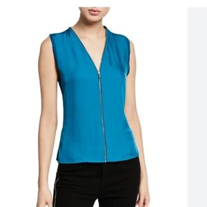 Rag & Bone Valerie Zip-Front Sleeveless Top